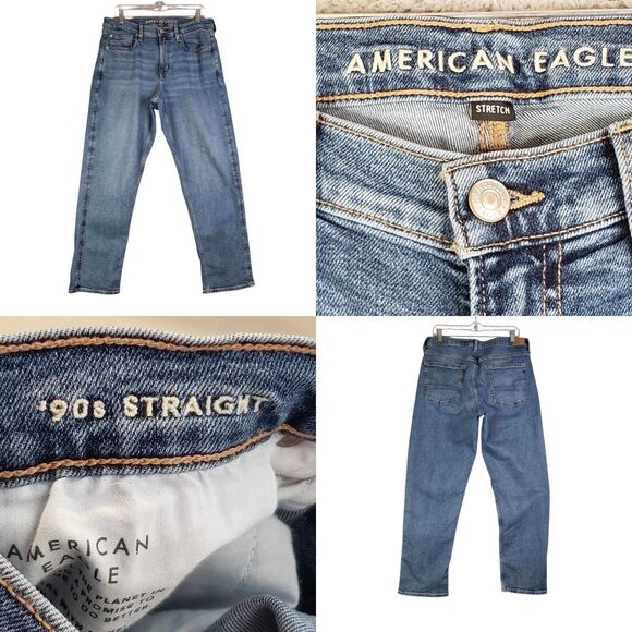 American Eagle Outfitters Denim - American Eagle Jeans Women Size 12 90s Straight Blue Next Level Stretch